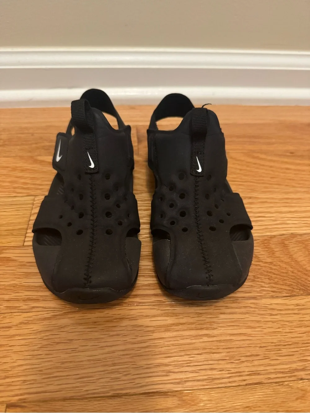 Kids Nike Sunray Protect - Black Slip-On Water Sandals - Size 12C